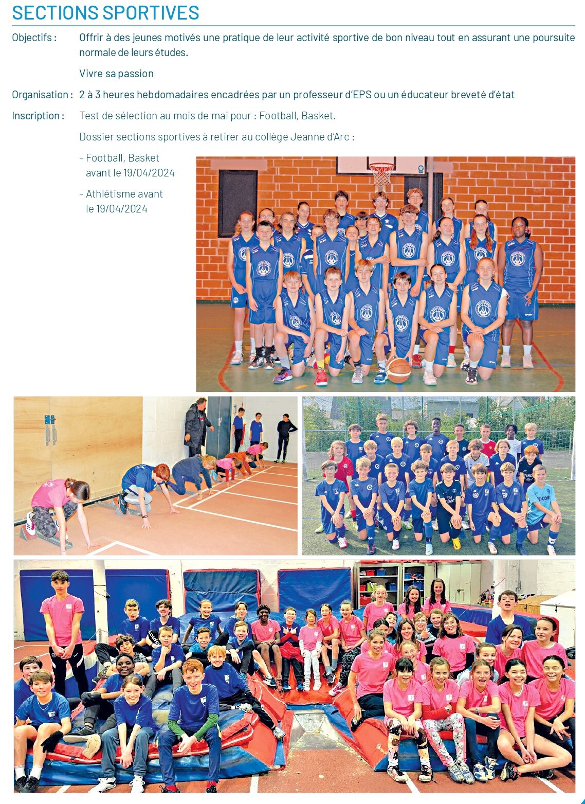 CLG - SECTIONS SPORTIVES