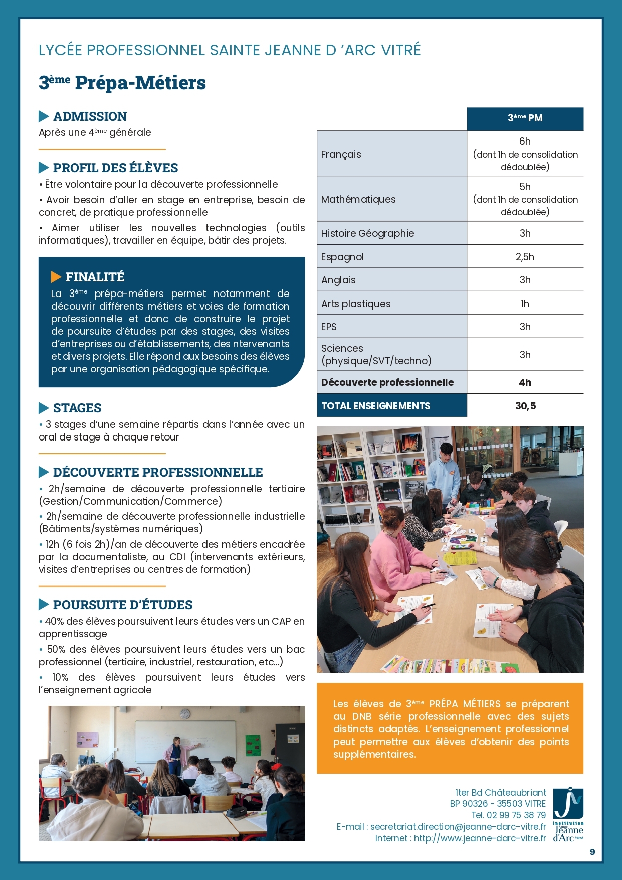 Formation 3e Prépa Métiers 2026