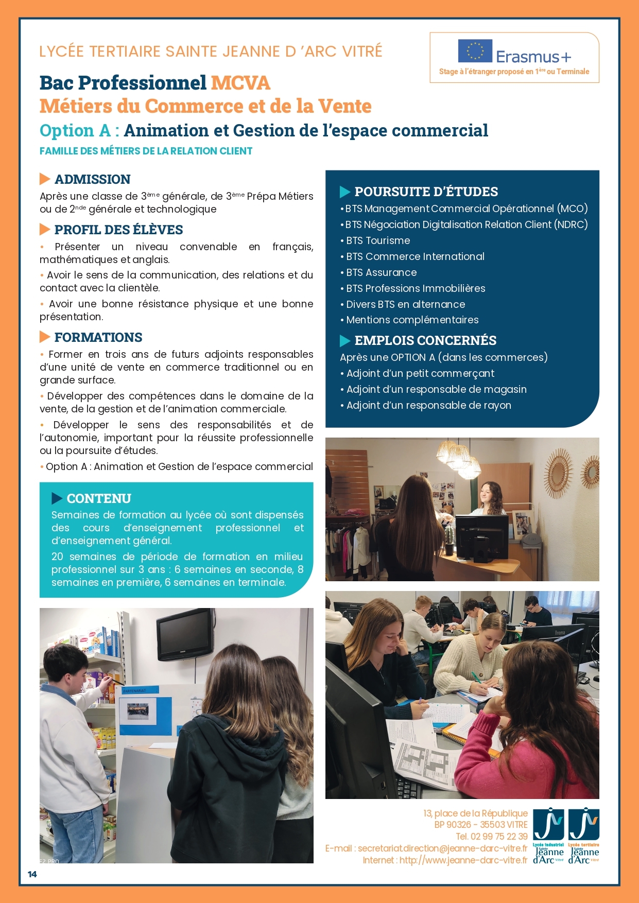 Formation Bac Pro MCVA 2026