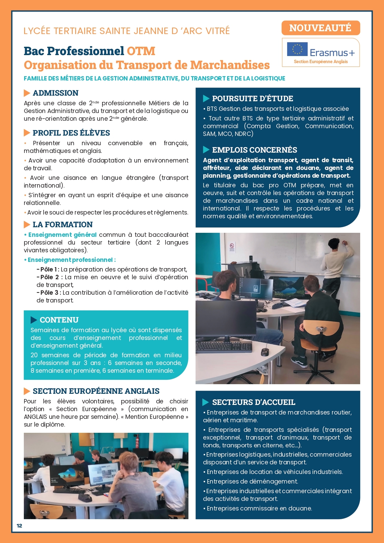 Formation Bac Pro OTM 2026