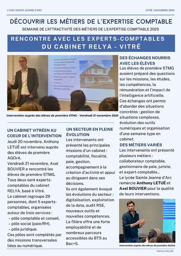 Rencontre avec les experts comptables du cabinet Reyla Vitré